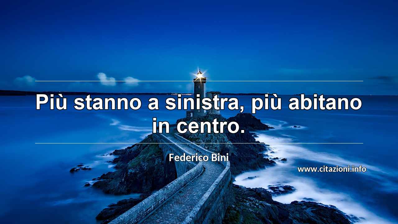 “Più stanno a sinistra, più abitano in centro.”