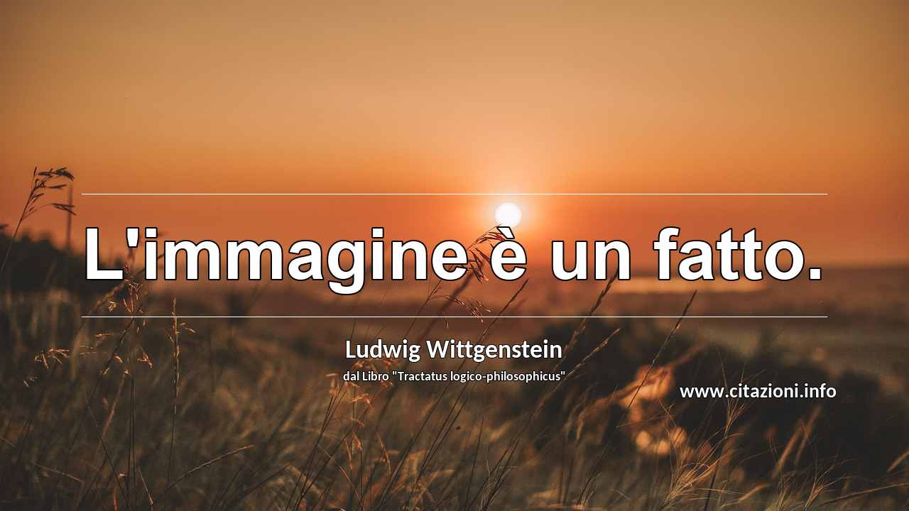 “L'immagine è un fatto.”