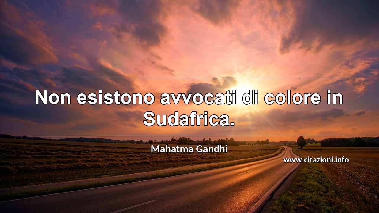“Non esistono avvocati di colore in Sudafrica.”