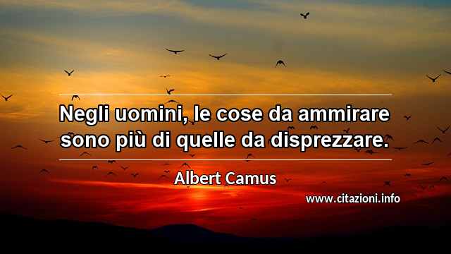 “Negli uomini, le cose da ammirare sono più di quelle da disprezzare.”