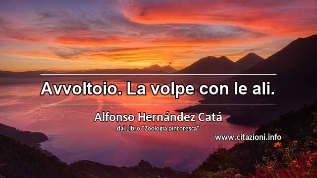 “Avvoltoio. La volpe con le ali.”