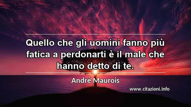 “Quello che gli uomini fanno più fatica a perdonarti è il male che hanno detto di te.”