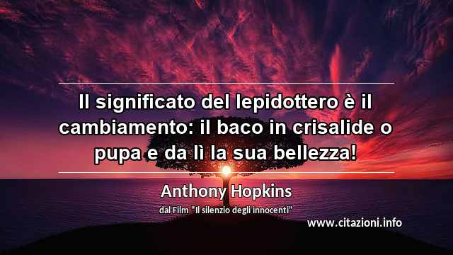 “Il significato del lepidottero è il cambiamento: il baco in crisalide o pupa e da lì la sua bellezza!”