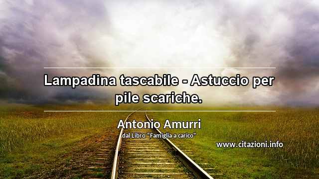 “Lampadina tascabile - Astuccio per pile scariche.”