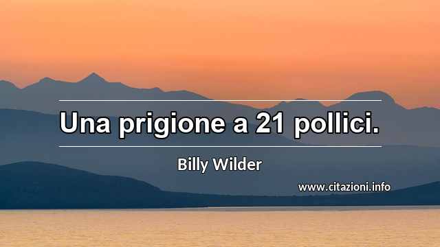 “Una prigione a 21 pollici.”