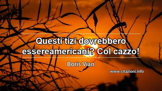 “Questi tizi dovrebbero essereamericani? Col cazzo!”