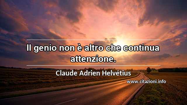 “Il genio non è altro che continua attenzione.”