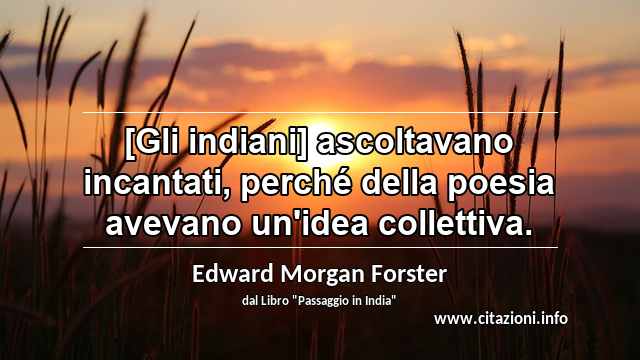 “[Gli indiani] ascoltavano incantati, perché della poesia avevano un'idea collettiva.”