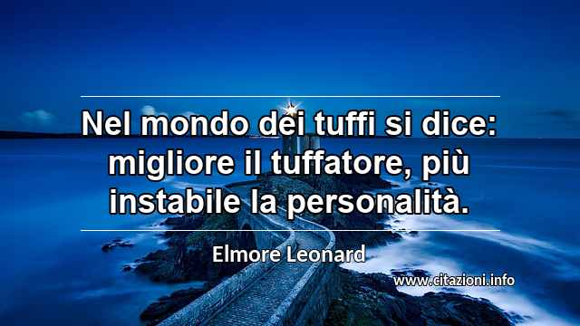 “Nel mondo dei tuffi si dice: migliore il tuffatore, più instabile la personalità.”