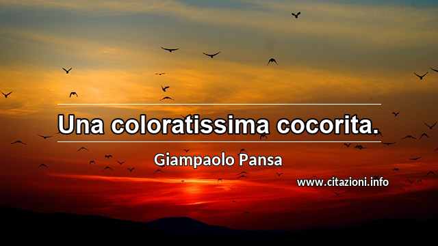 “Una coloratissima cocorita.”