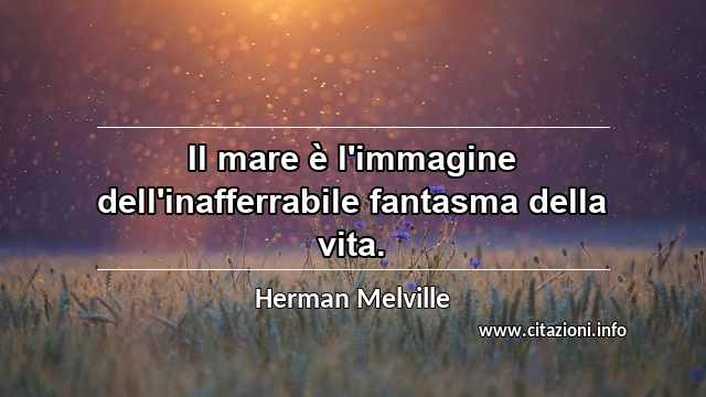 “Il mare è l'immagine dell'inafferrabile fantasma della vita.”