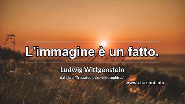 “L'immagine è un fatto.”