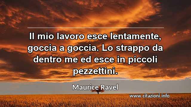 “Il mio lavoro esce lentamente, goccia a goccia. Lo strappo da dentro me ed esce in piccoli pezzettini.”