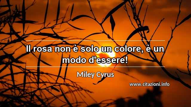 “Il rosa non è solo un colore, è un modo d'essere!”