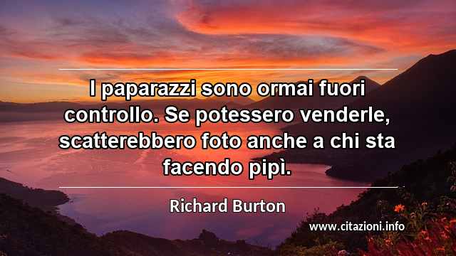 “I paparazzi sono ormai fuori controllo. Se potessero venderle, scatterebbero foto anche a chi sta facendo pipì.”