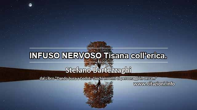 “INFUSO NERVOSO Tisana coll’erica.”