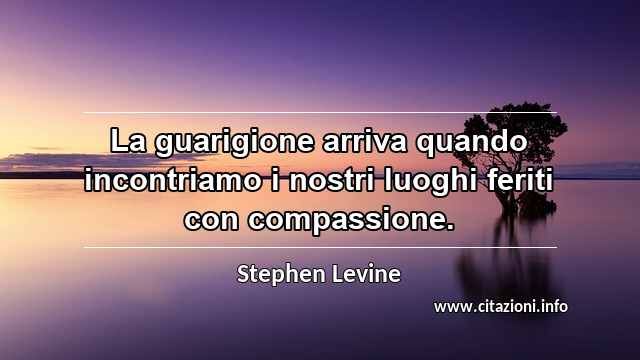 “La guarigione arriva quando incontriamo i nostri luoghi feriti con compassione.”