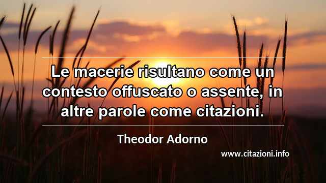 “Le macerie risultano come un contesto offuscato o assente, in altre parole come citazioni.”