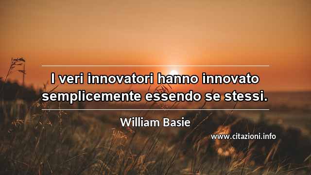 “I veri innovatori hanno innovato semplicemente essendo se stessi.”
